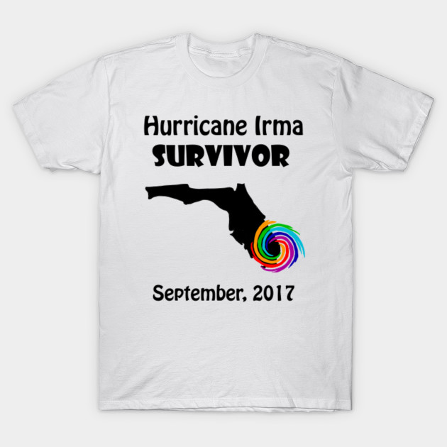 Hurricane Irma Survivor 2017 Florida Artwork T-Shirt-TOZ